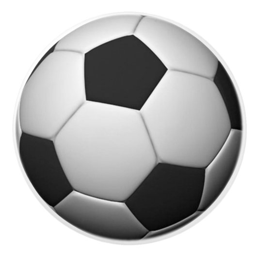 voetballen keramische knop (Voorkant)