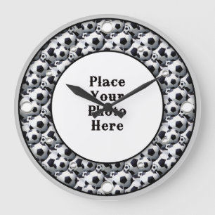 Voetballen Lijst Uw fotowandklok Grote Klok