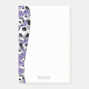 Voetballen paarse meisjesvoetbal post-it® notes