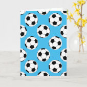 Voetballen patroon kaart (Gele Bloem)