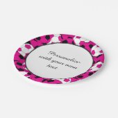 voetballen spelers | DIY-tekst | Roze warmroze Papieren Bordje (Gekanteld)