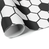 Voetballen Zwart-wit Custom Cadeaupapier (Rol Hoek)