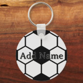 Voetballen Zwart-wit Custom Sleutelhanger (Voorkant)