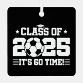Voetballer Afstuderen Klasse van 2025 Senior Metalen Ornament (Achterkant)
