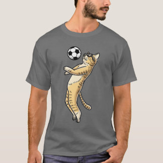 Voetballer Cat Lover Pet Kittens Mannen Vrouwen Jo T-shirt