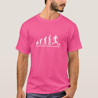 Voetballer Evolutie Grappig Meisje Vrouwen Voetbal T-shirt