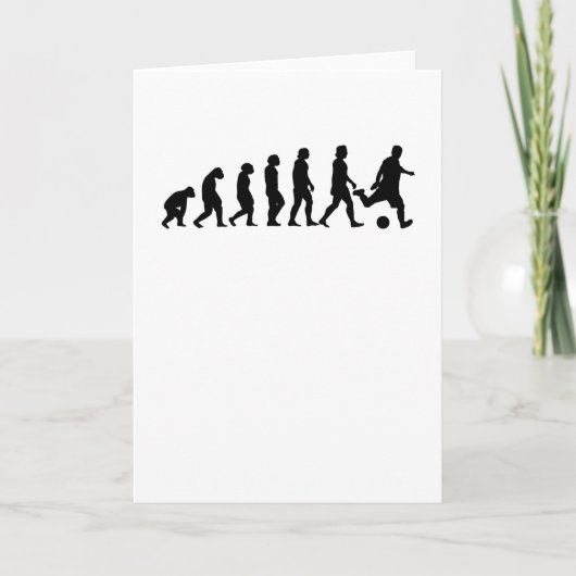Voetballer Evolution Gift Cadeau Idee Kaart (Voorkant)