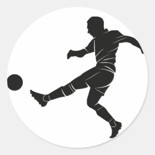 Voetballer Football Sport Ball Game Kick Ronde Sticker
