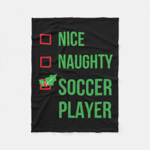 Voetballer Funny Pajama Kerstmis Fleece Deken