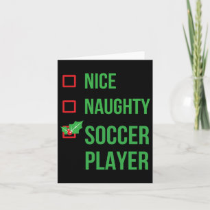 Voetballer Funny Pajama Kerstmis Kaart