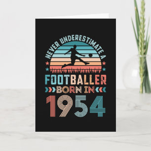 Voetballer geboren in 1954 Voetbal 70e verjaardag Kaart