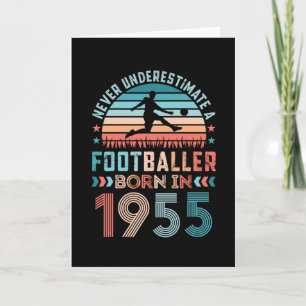 Voetballer geboren in 1955 Voetbal 70e Verjaardag  Kaart