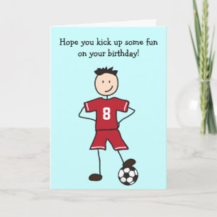 Voetballer Happy Birthday Kaart