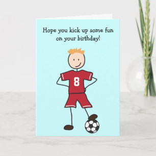 Voetballer Happy Birthday Kaart