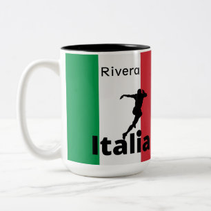 Voetballer, Italië aanpasbaar Tweekleurige Koffiemok