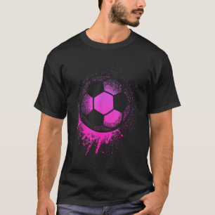 Voetballer Sport Meisjes Verjaardag Roze Voetbal B T-shirt