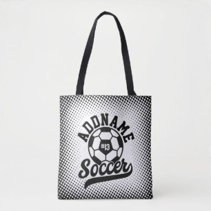 Voetballer VOEG NAAM Football Team gepersonaliseer Draagtas