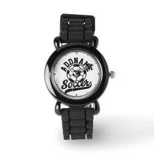 Voetballer VOEG NAAM Football Team gepersonaliseer Horloge