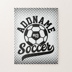 Voetballer VOEG NAAM Football Team gepersonaliseer Legpuzzel
