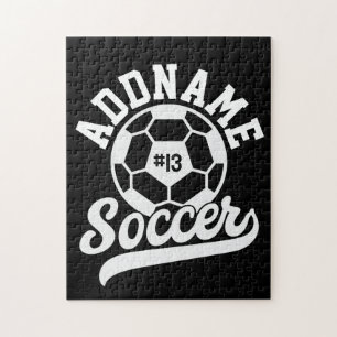 Voetballer VOEG NAAM Football Team gepersonaliseer Legpuzzel