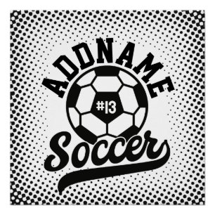 Voetballer VOEG NAAM Football Team gepersonaliseer Perfect Poster