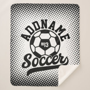 Voetballer VOEG NAAM Football Team gepersonaliseer Sherpa Deken