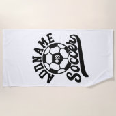 Voetballer VOEG NAAM Football Team gepersonaliseer Strandlaken (Voorkant)