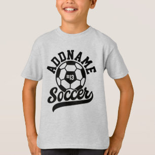 Voetballer VOEG NAAM Football Team gepersonaliseer T-shirt