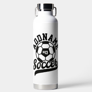 Voetballer VOEG NAAM Football Team gepersonaliseer Waterfles