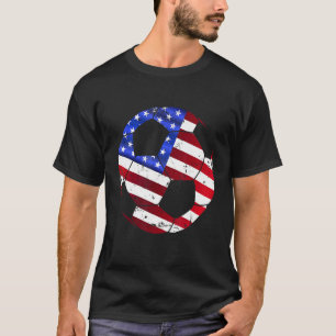 voetballer vs Amerikaanse vlag : soc T-shirt