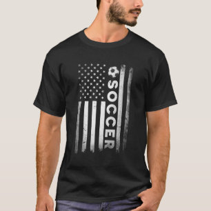 Voetballer VS Amerikaanse vlag T-shirt