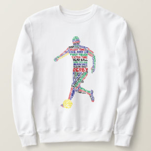 Voetballer Word Art Trui