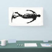 Voetbalman met bal spandoek (Beurs)