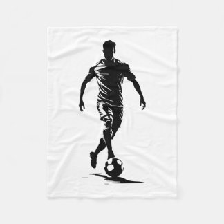 Voetbalman met balontwerp. fleece deken