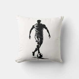 Voetbalman met balontwerp. kussen
