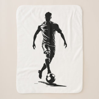 Voetbalman met balontwerp. sherpa deken