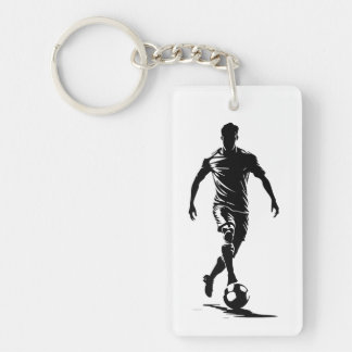 Voetbalman met balontwerp. sleutelhanger