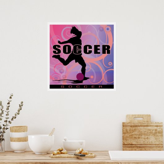 voetbalmeiden2 poster (Keuken)