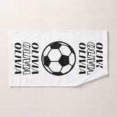 VOETBALMEISJE AANGEPASTE NAAM HANDDOEK (Handdoek)