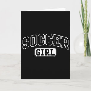 Voetbalmeisje Grappige atletische lettertype Docht Kaart