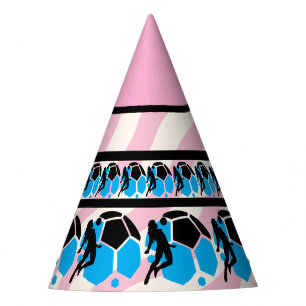 Voetbalmeisje verjaardag, Voetbalspeler Cadeau Feesthoedjes