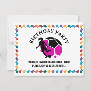 Voetbalmeisje verjaardagsfeestje, Voetbalspeler Ca Kaart