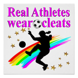 VOETBALMEISJES HEERSEN OVER DE WERELD PERFECT POSTER