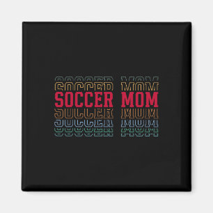 Voetbalmoeder Grappige Gelaagde Tekst Moeder Mama Magneet