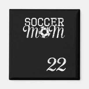 Voetbalmoeder Jersey Nummer 22 Favoriete Speler #2 Magneet