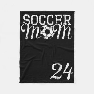 Voetbalmoeder Jersey Nummer 24 Favoriete Speler #2 Fleece Deken