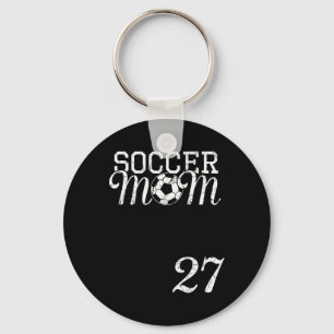 Voetbalmoeder Jersey Nummer 27 Favoriete Speler #2 Sleutelhanger