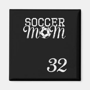 Voetbalmoeder Jersey Nummer 32 Favoriete Speler #3 Magneet