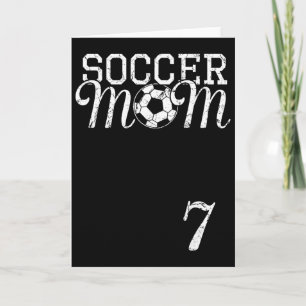 Voetbalmoeder Jersey Nummer 7 Favoriete Speler #7  Kaart
