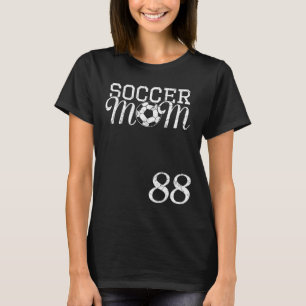 Voetbalmoeder Jersey Nummer 88 Favoriete Speler #8 T-shirt